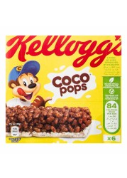 Kellogg&#39;s Coco Pops Milk and Chocolate Cereal Bar, 20g Pack of 6