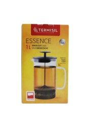 Termisil Essence Borosilicate Glass Herbal Tea And Coffee Press With Infuser Clear 1L