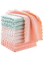 Aiwanto Ultra-Thick Microfiber Cleaning Cloths, Super Absorbent Dust Cloths Buffing Cloths with 4 Color Lint Free Streak Free for Tackling Any Cleaning Job with Ease, 5-Pack