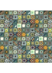 Mexican Ceramic Tiles 2x2 - Verdicino by Cerames - 120 Decorative Mexican Mosaic Tiles for Bathroom, Kitchen, Shower, Stairs, Living Room, Kitchen backsplash Mexican Tiles backsplash Talavera