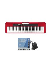 Casio CTS-200 Keyboard with Adaptor Red