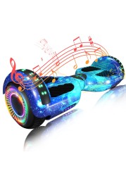 SIMATE 6.5&quot; Hoverboard with Bluetooth &amp; LED Lights, Self Balancing Hover Boards for Kids &amp; Adults &amp; Girls &amp; Boys, for all ages