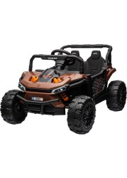 Lovely Baby Powered Riding Jeep for Kids LB 5151, Battery Operated Power Truck with Remote-Control, Light, Music, Best Gift for children 1-4 Yrs - Brown