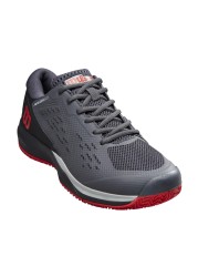 WILSON Men&#39;s Rush Pro Ace Pickler Sneaker, Ebony/Black Red, 10.5