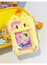 MY LITTLE PONY Card Cover Keychain Plush Pendant Can Store Campus Cards Meal Cards Document Set Student's Good Item Fashion Decoration For Christmas Gift For Holiday For Young Girls & & White-Collar W