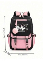 Sanrio حقيبة مدرسية مطبوعة ثلاثية الأبعاد سعة كبيرة خفيفة الوزن للطلاب في المدارس الابتدائية والإعدادية حقيبة ظ