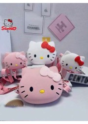 Sanrio حقيبة عبر الجسم بنمط كارتوني كيتي مرحبا قابلة للاستخدام كحقيبة كتف هدية للفتاة