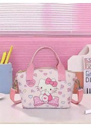 Sanrio حقيبة كتف وحقيبة مكياج ذات حزام كروس للأطفال بشخصيات Sanrio قطعة واحدة