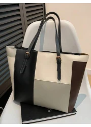 Fashionable Large Capacity Multi Pocket Over The Shoulder Tote Bag 32 12 28cm Casual Women s Large Handbag Fits Laptop Simple Stylish For Leisure Holiday