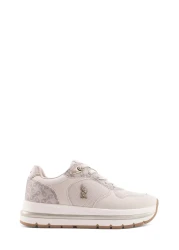U.S. Polo Assn. حذاء رياضي نسائي باللون البيج من SHERY 5FX