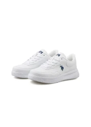 U.S. Polo Assn. حذاء رياضي نسائي أبيض للجنسين