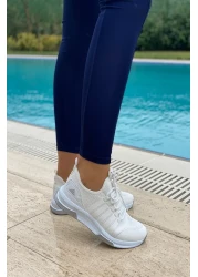 İnan Ayakkabı Unisex White Knitwear Sneaker Sports Shoes In-sports