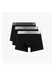 Tommy Hilfiger Trunk 3'lü Erkek Metalik Logo Siyah الملاكم