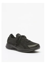 Oaklan by Shoexpress Textured Slip-On Walking Shoes with Lace Detail