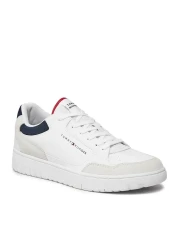Tommy Hilfiger Men's Brand Logo Lace-up Non-Slip Sole Casual White Sneaker FM0FM05058-YBS