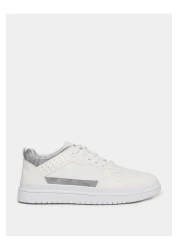 Styli Contrast Panel Camo Print Platform Sole Sneakers