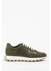 Galliano Shoes Barcelona Genuine Leather - Khaki Suede and Soft Eva Sneaker, Ready Sole