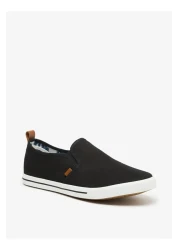 Lee Cooper Men's Textured Slip-On Sneakers with Pull Tabs