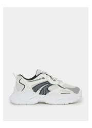Styli Color Block Graphic Cut Out Chunky Sole Sneakers