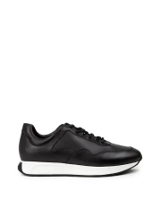 Deery Black Genuine Leather Men's Sneaker