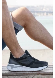 Jump 27440 Black - White Men's Daily Comfortable Summer Walking Running Sneaker Sports Shoes