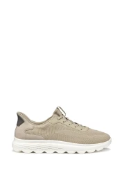 Geox حذاء رياضي رجالي بيج U Spherica Plus A - Knit.Te + Sy برباط U55MPA06KEKC5004