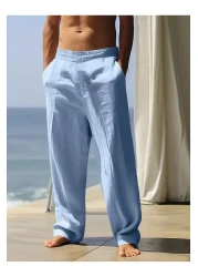 King Brothers Linen Look Ayrobin Draped Bottom Sweatpants