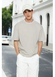 Trendyol Collection تي شيرت محبوك كبير الحجم - TMNSS23TS00079