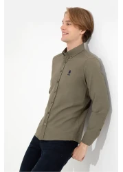 U.S. Polo Assn. قميص كاكي للرجال