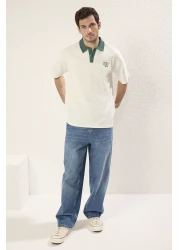 Trendyol Collection إكرو عادي بولو الرقبة عادي محبوك بولو الرقبة تي شيرت TMNSS25PO00005