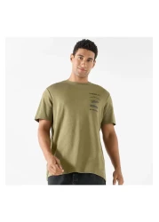 Kappa Logo Print Crew Neck T-shirt with Short Sleeves