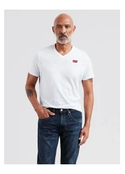 Levi's Men's White Housemark V-Neck T-Shirt - A2084-0000