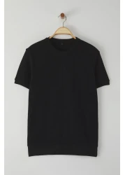 Trendyol Collection Crew Neck Black Cotton T-Shirt - Tmnss25Ts00062