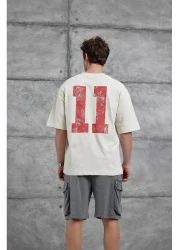 NOMARC Cream Remedy Crew Written Oversize Tshirt