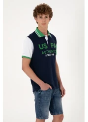 U.S. Polo Assn. Men's Regular Fit Polo Neck Navy Blue T-Shirt 50299803-Vr033