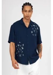 İLKCET MODA Embroidery Detailed Muslin Linen Shirt