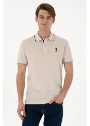 U.S. Polo Assn. Men's Regular Fit Polo Neck Stone Basic T-Shirt 50306011 -Vr049