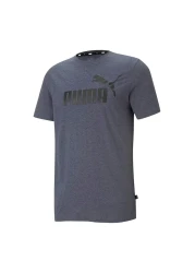 Puma Essentials Heather Men's Navy Blue Crew Neck T-Shirt