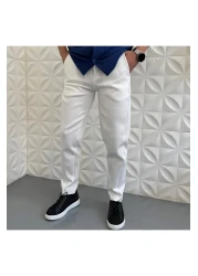WENMİNG Men's Scuba Fabric Carrot Cut Pants