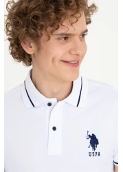 U.S. Polo Assn. تي شيرت أبيض للرجال