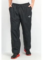 adidas Men Loose Fit Drawstring Tapered Leg Training Tack Pants, Black