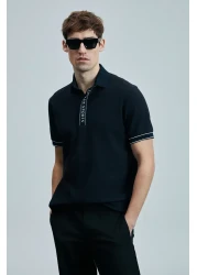 Lufian Lord Smart Men's Polo T-Shirt Navy Blue