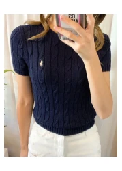 meday Clothing بلوزة نسائية صيفية رفيعة بأكمام قصيرة