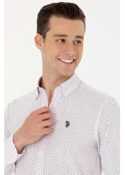 U.S. Polo Assn. قميص رجالي بأكمام طويلة باللون العنابي ملابس ARINE