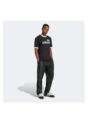 adidas تي شيرت أسود بسيط للرجال