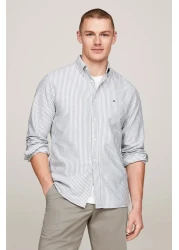 Tommy Hilfiger Erkek HERITAGE OXFORD STRIPE RF Casual Gömlek