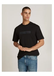 Calvin Klein تي شيرت كالفن كلاين للرجال أسود بأكمام قصيرة