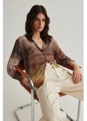 Trendyol Collection Multicolor Color Transition Chiffon Fabric Regula Regular Fit Woven Shirt Twoss25Go00037