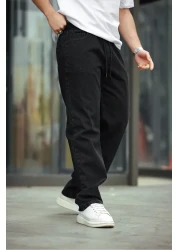 comstar Men's Baggy Comfortable Fit Waist Elastic Pants