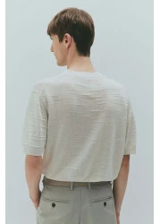 H&M Regular Fit Fine-knit T-shirt